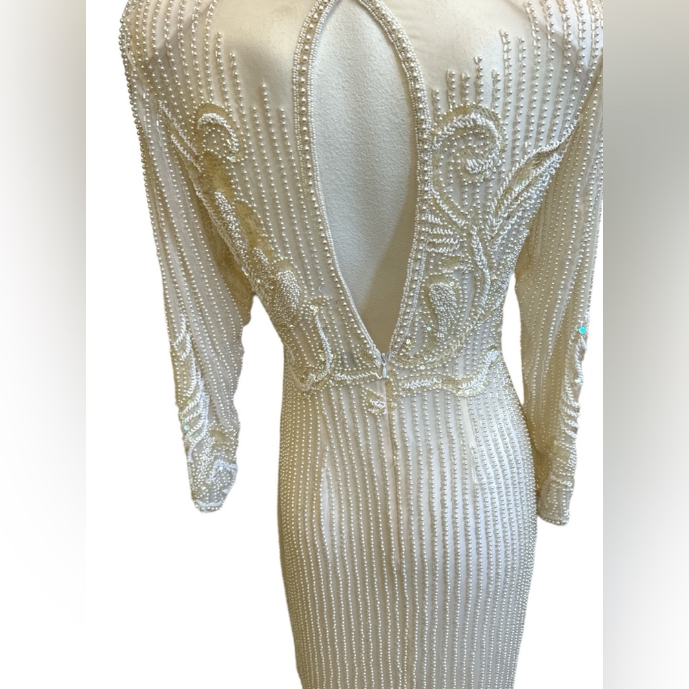 Vintage Carlos Giavanni Italy Pearl beaded dress